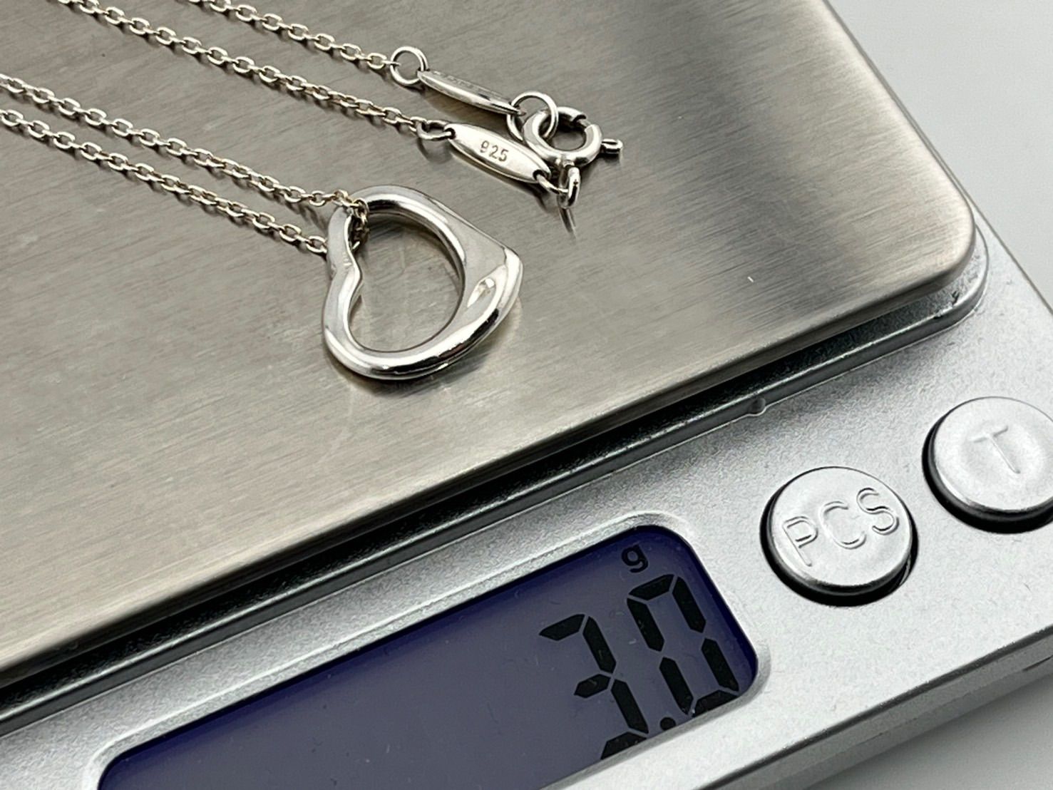a191 美品 Tiffany&Co. ティファニー オープンハート ネックレス