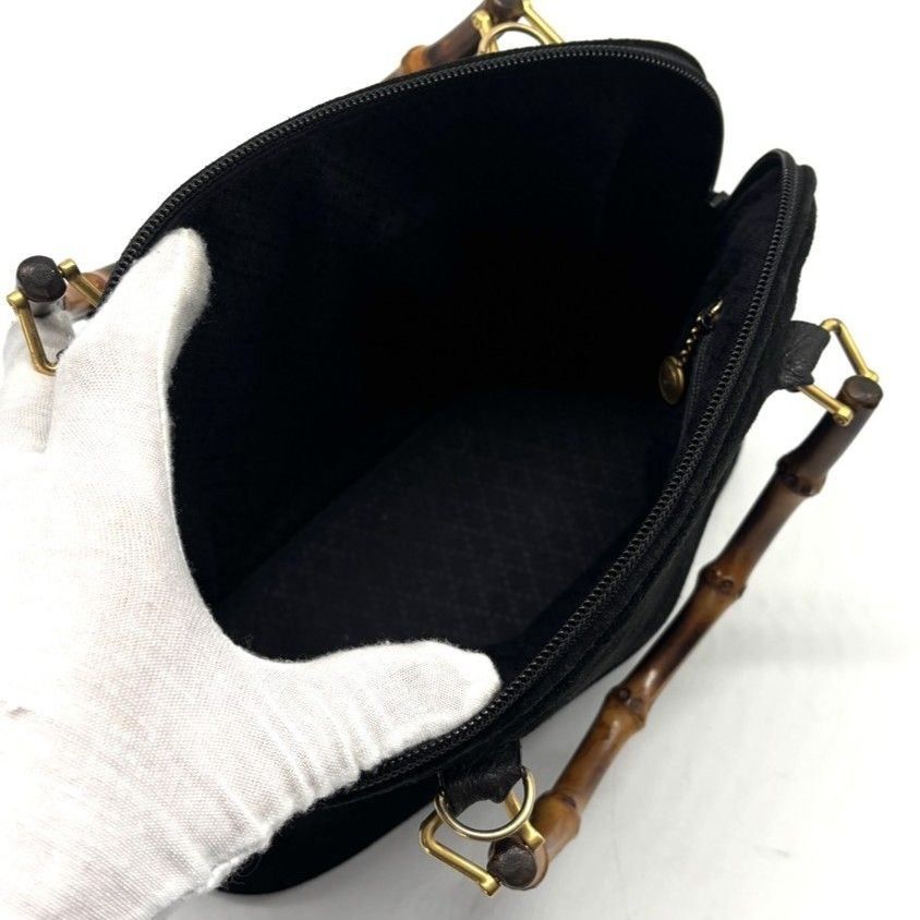 静かに品格をまとう✨ GUCCI バンブー ショルダーバッグ 2WAY スエード