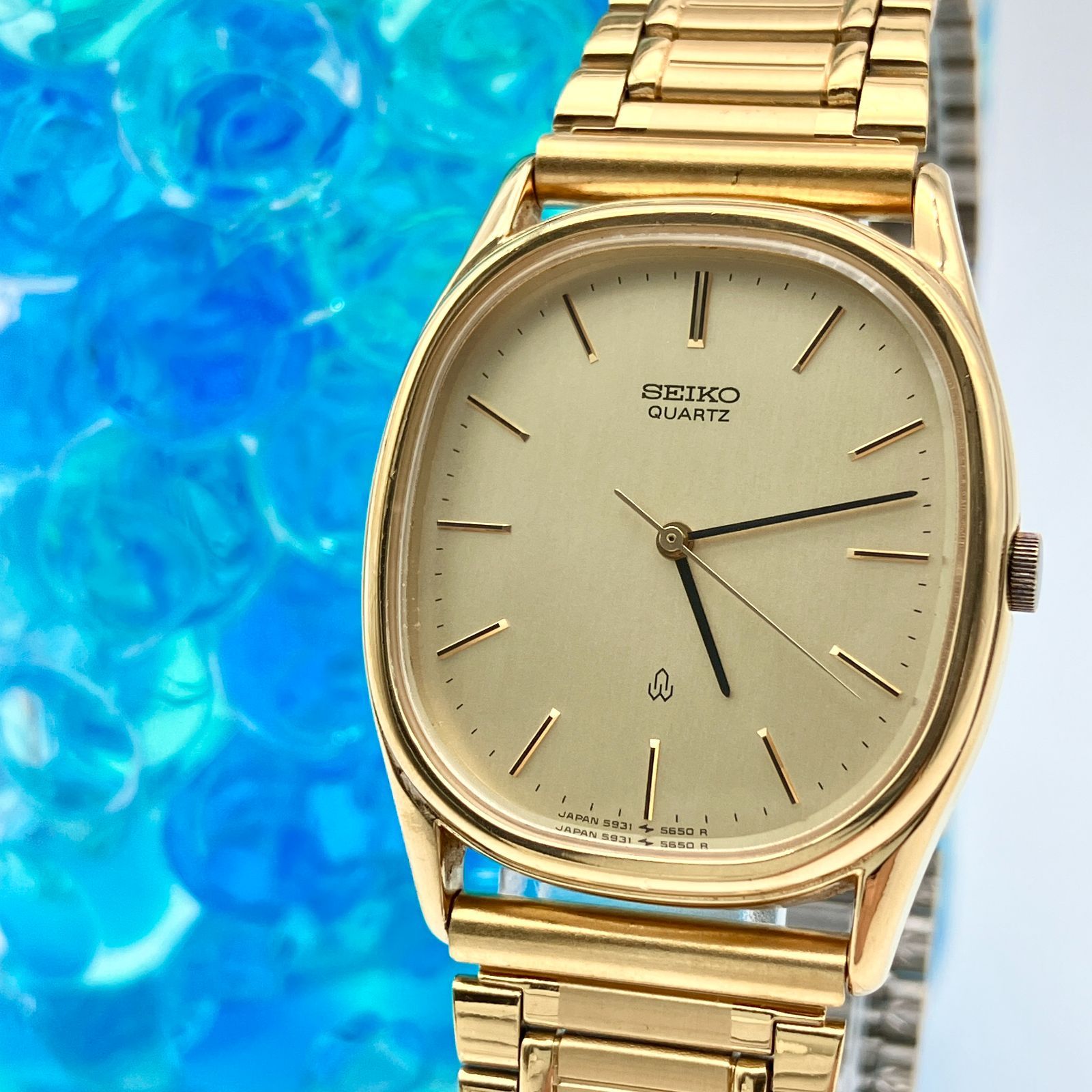 中古】セイコー SEIKO 5931-5500 腕時計 ゴールド クォーツ