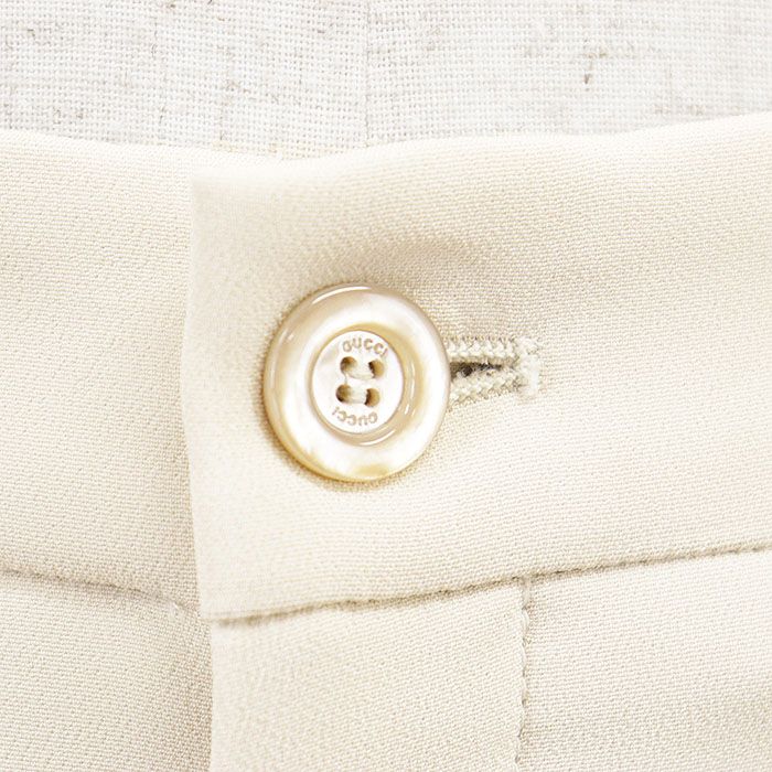 極美品】GUCCI グッチ パンツ セミイージー 2019年製 ロゴ ボタン