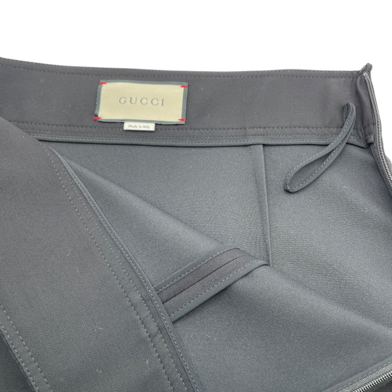 グッチ GUCCI スリットスカート 623173 ブラック シルク レディース