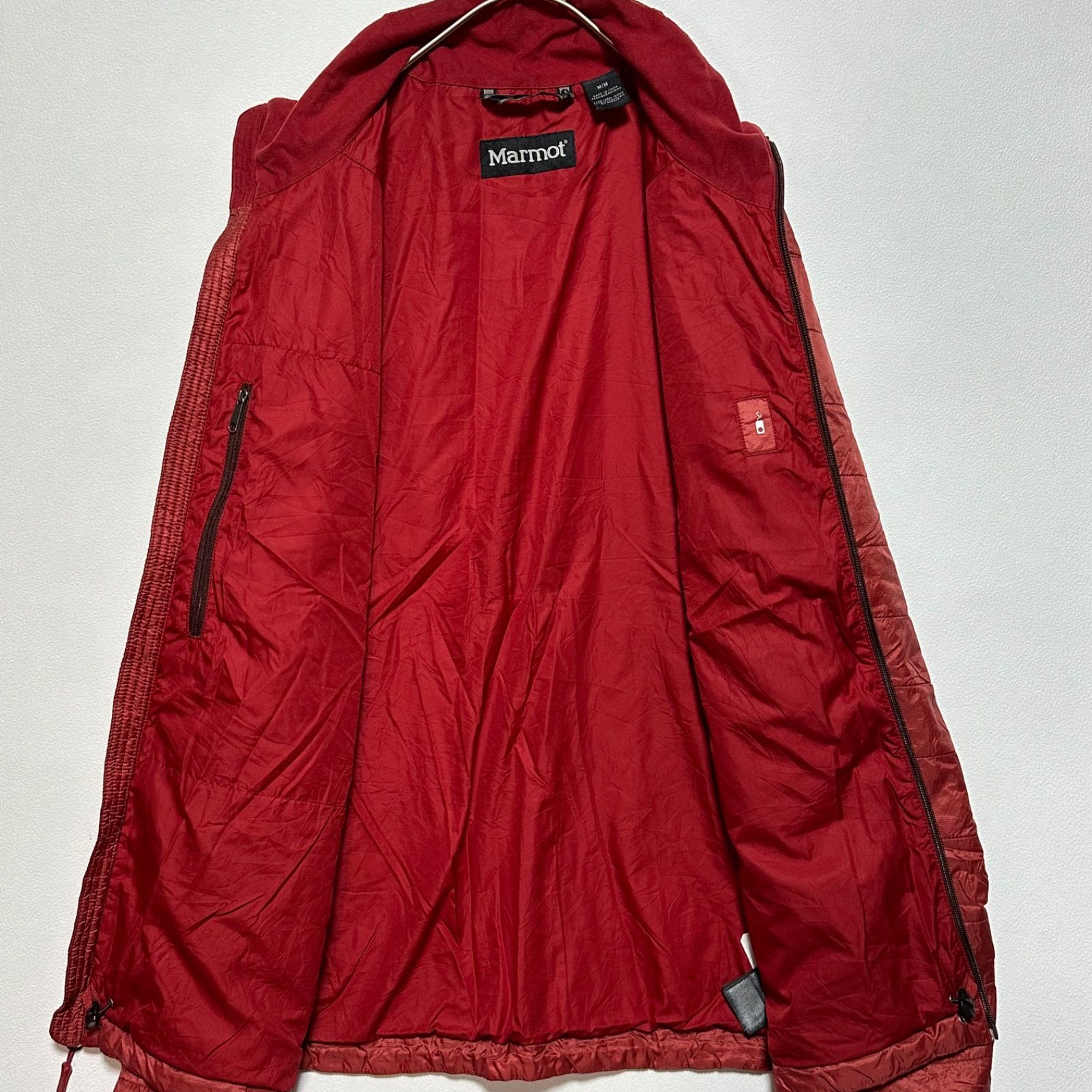 Marmot マーモット プリマロフト 中綿ジャケット メンズM 赤 レンガ色 