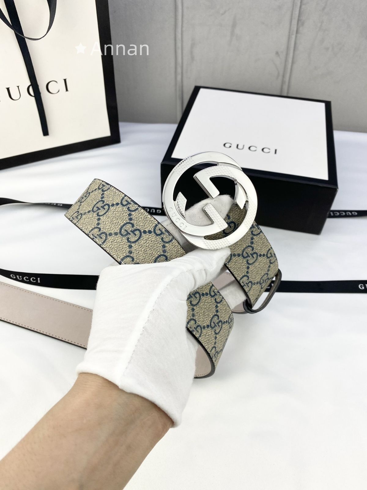 最終値下げ！ GUCCI グッチ GG ベルト メンズ 本革 - メルカリ