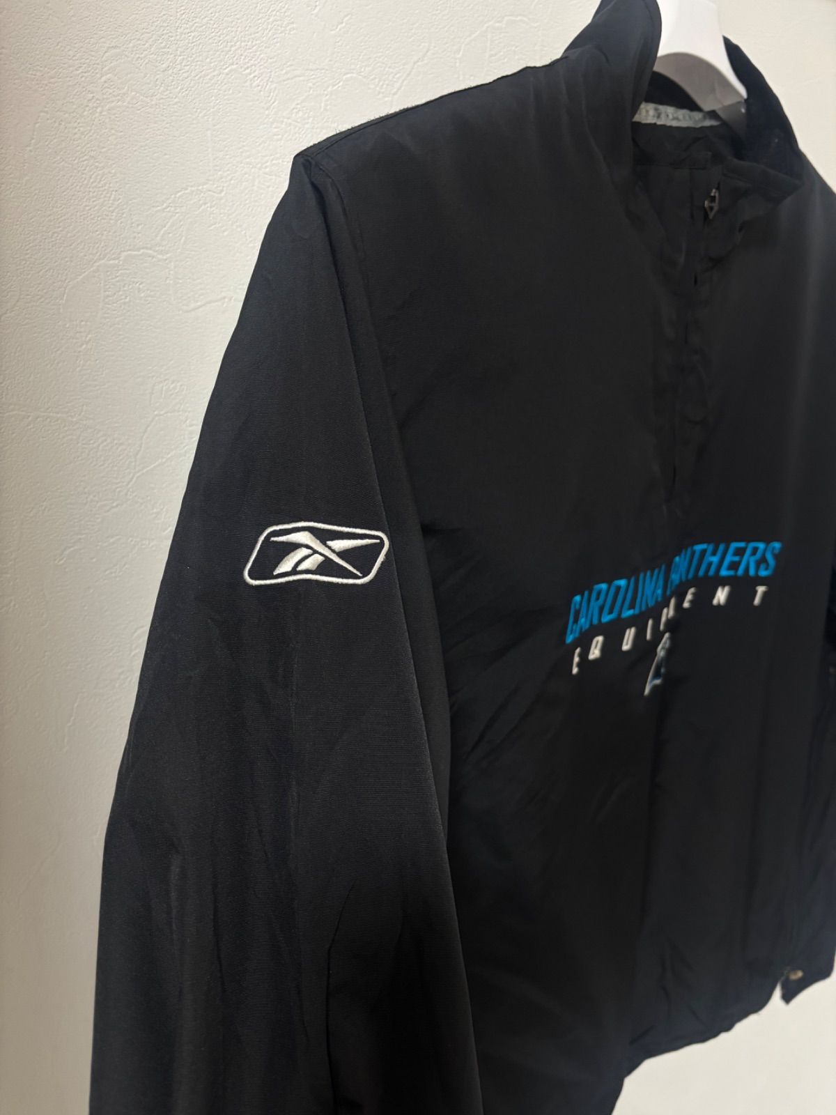 Reebok NFL カロライナパンサーズ ナイロンジャケット ハーフジップ