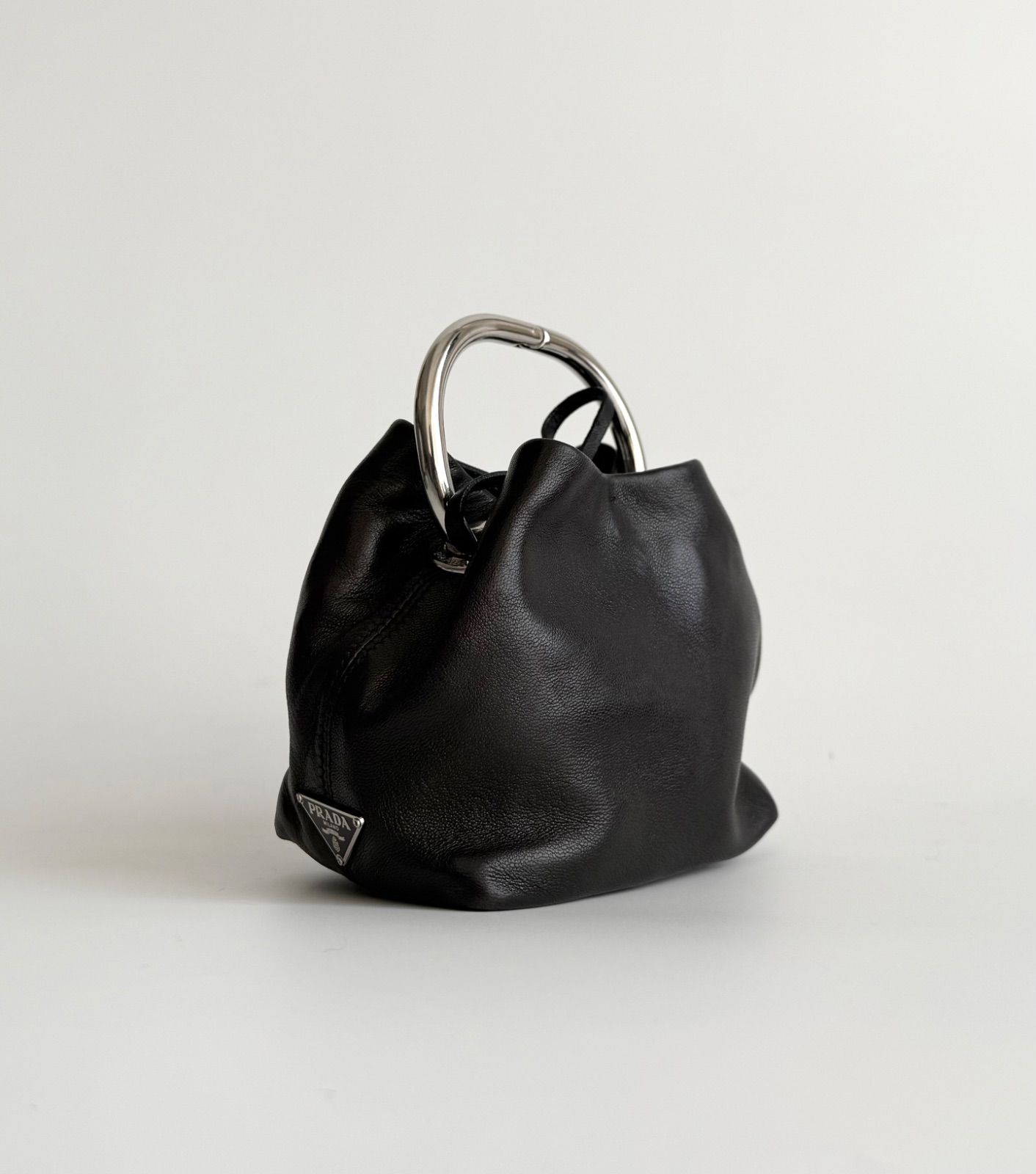 SS2003 PRADA METAL HAND LEATHER BAG プラダ 2003年 archive
