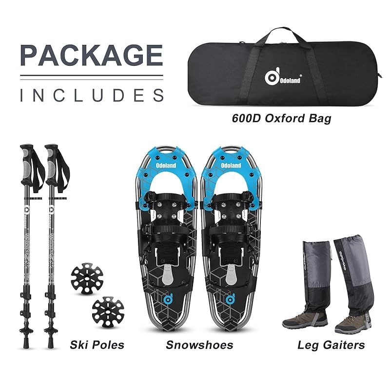 未使用　Odoland スノーシューセット 4-in-1 Amazon | Odoland 4-In-1軽量スノーシューセット アルミスノーシュー