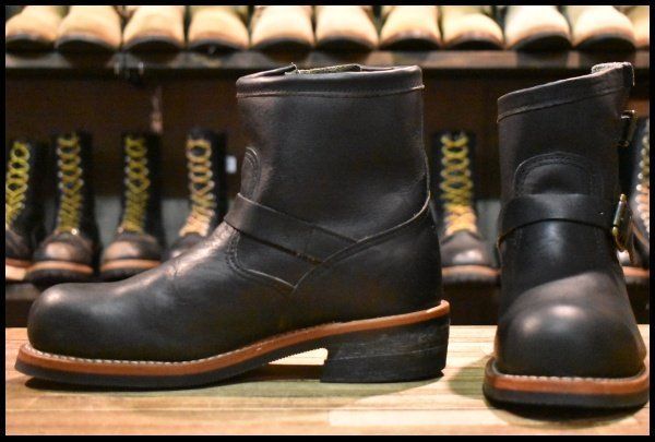 8E 良品 黒タグ】Chippewa チペワ 91002 ショートエンジニア 7インチ