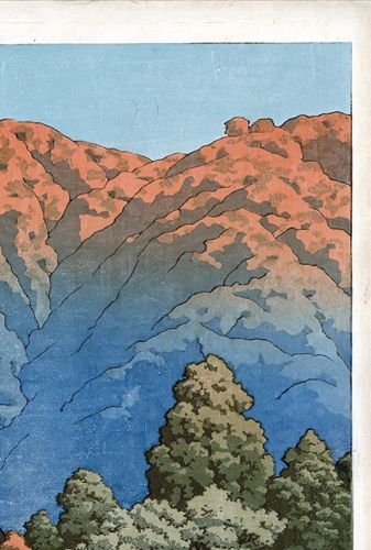 川瀬巴水 裏磐梯青沼の朝 複製 ポスター 大サイズ 版画 新版画 風景画