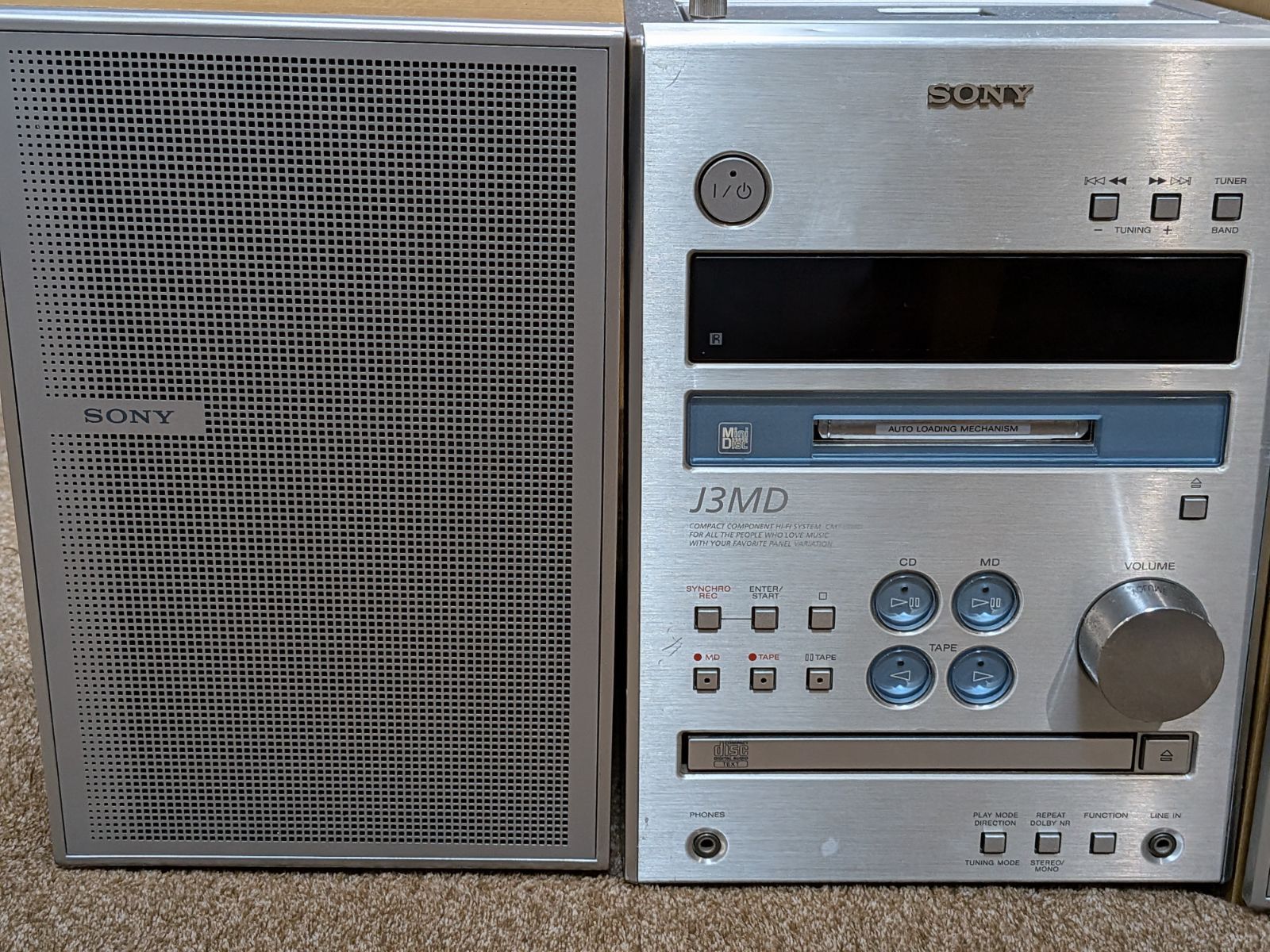 希少 整備済 SONY ソニー CMT-J3MD MD/CD/カセットコンポ ドルビー
