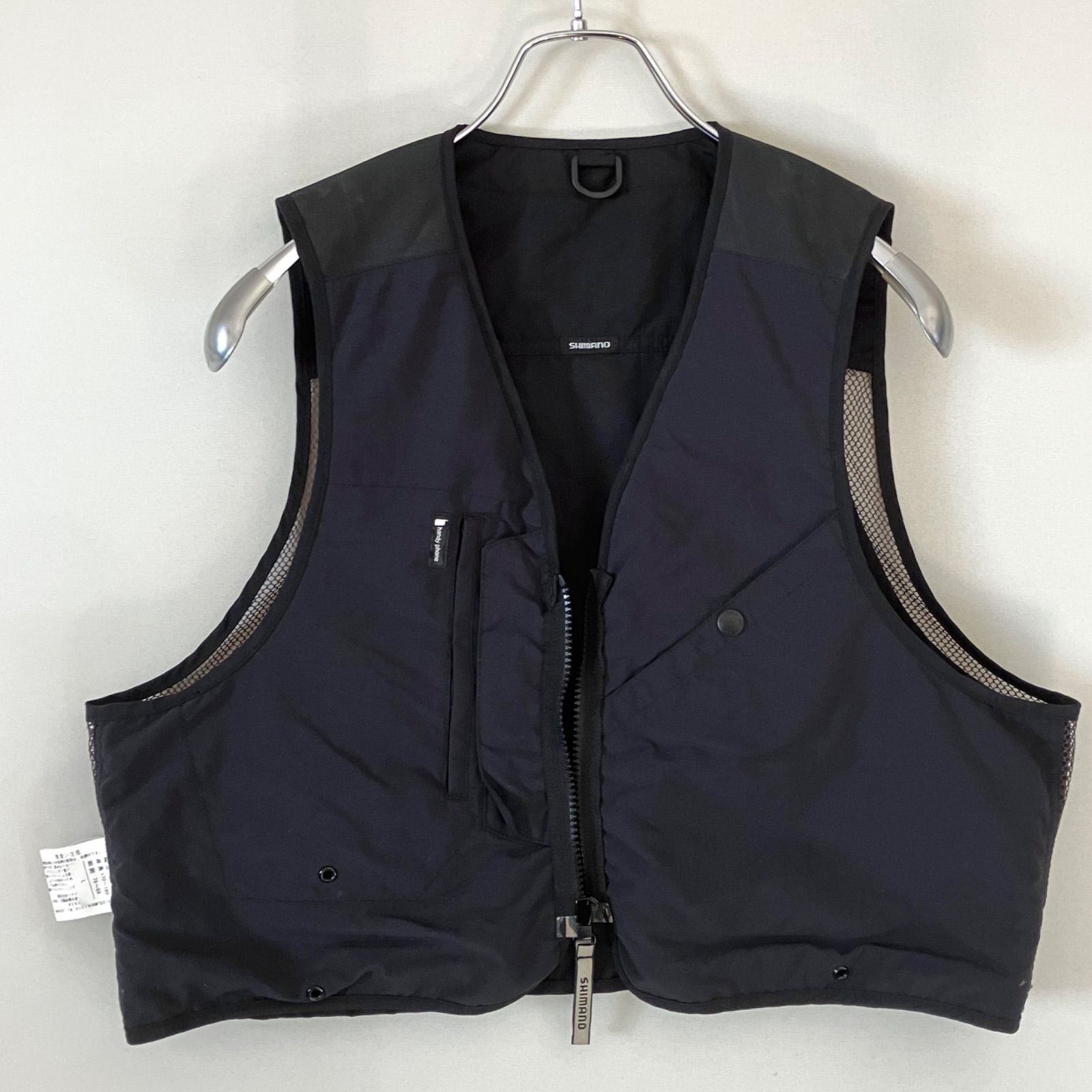 シマノ SHIMANO☆撥水フィッシングベスト☆VE-034D☆ブラック☆メンズL