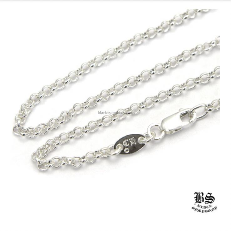 美品 CHROME HEARTS クロムハーツ シルバーネックレス ロールチェーン