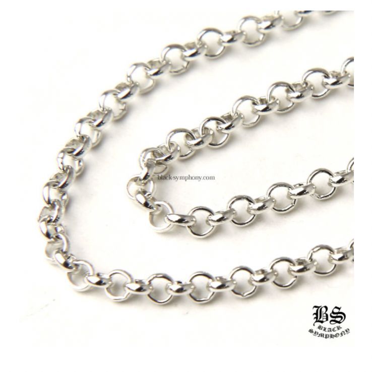 美品 CHROME HEARTS クロムハーツ シルバーネックレス ロールチェーン