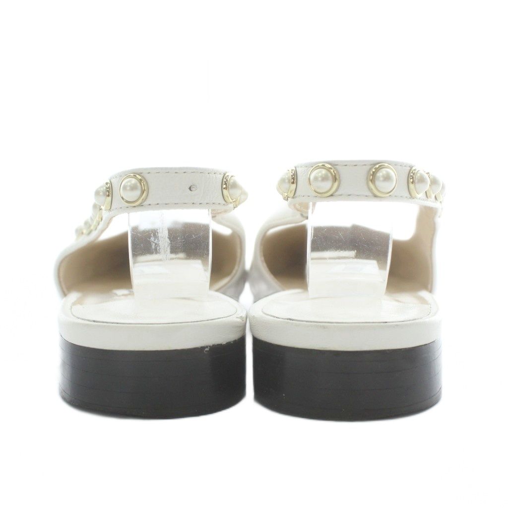 ジミーチュウ JIMMY CHOO サンダル パンプス レザー スクエアトゥ