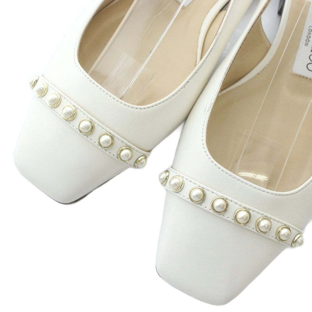 ジミーチュウ パールパンプスシューズホワイト 38【中古】 ジミーチュウ パールパンプスシューズホワイト 38【中古】 ジミー