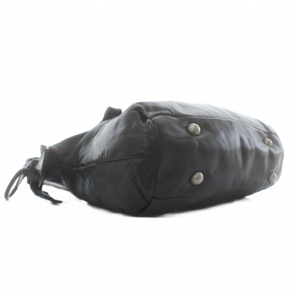 カワカワ kawa-kawaトートバッグ レザー ビッグファスナー 黒 ブラック