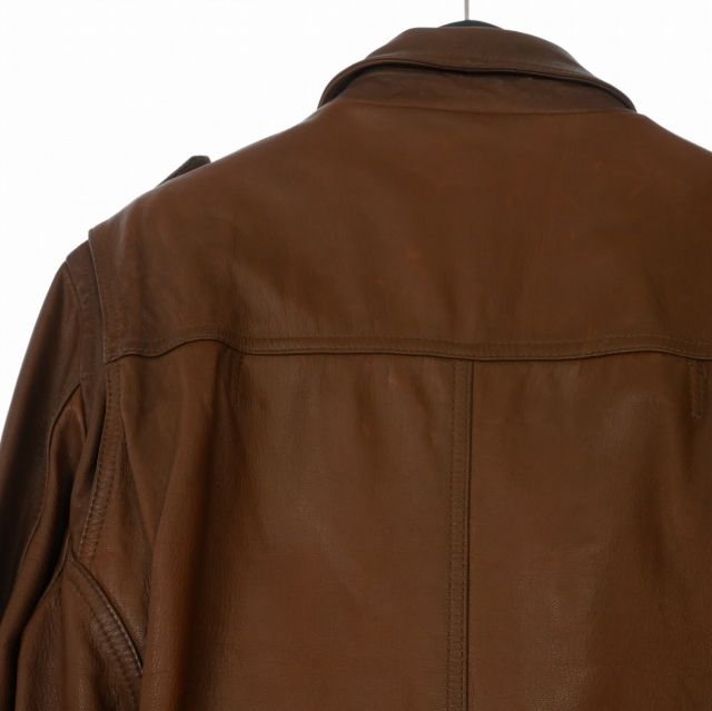 テットオム TETE HOMME ゴートレザー ライダースジャケット ブルゾン L