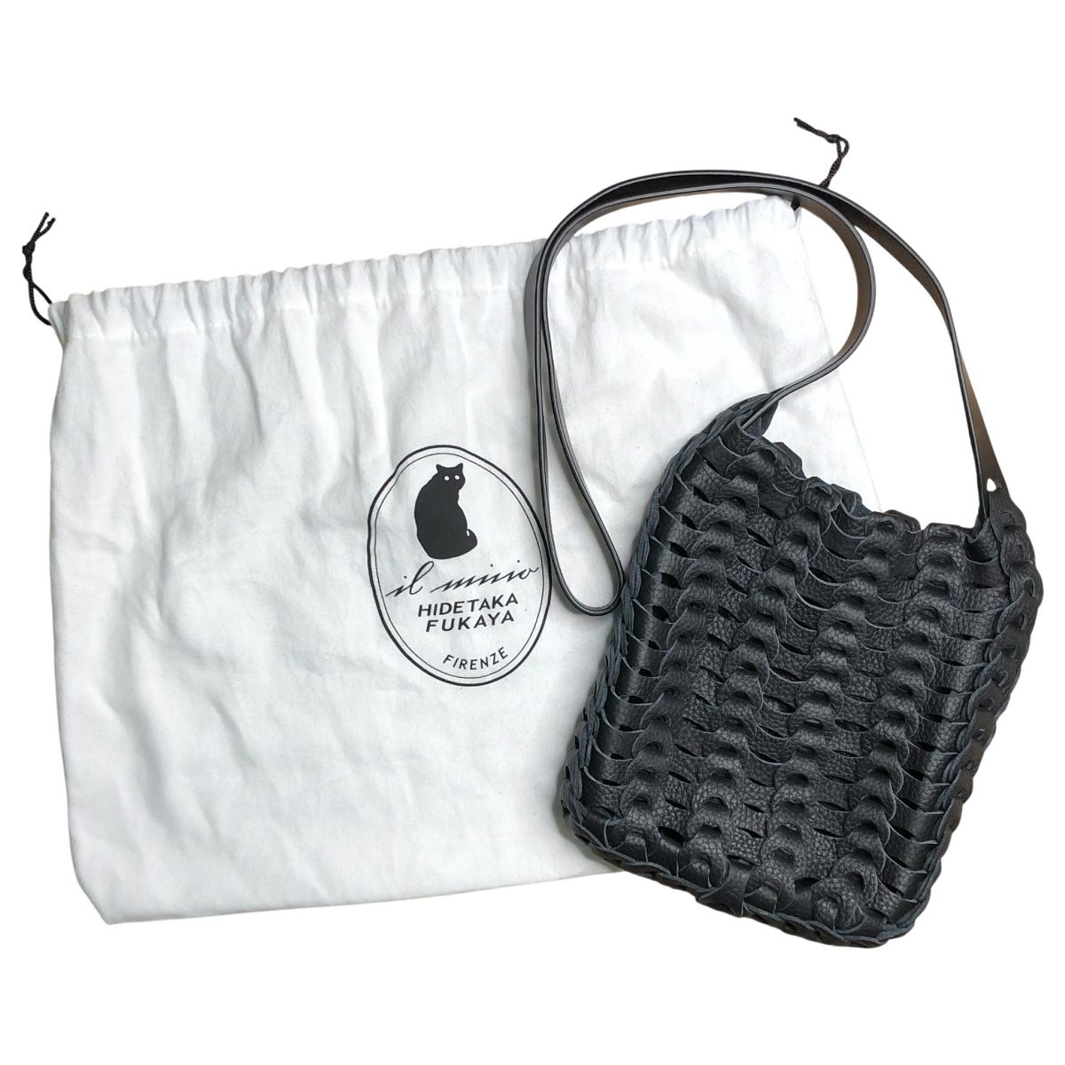 イルミーチョ　boho ショルダーバッグ　2way イルミーチョ il micio BOHO ショルダーバッグ 編み込み レザー