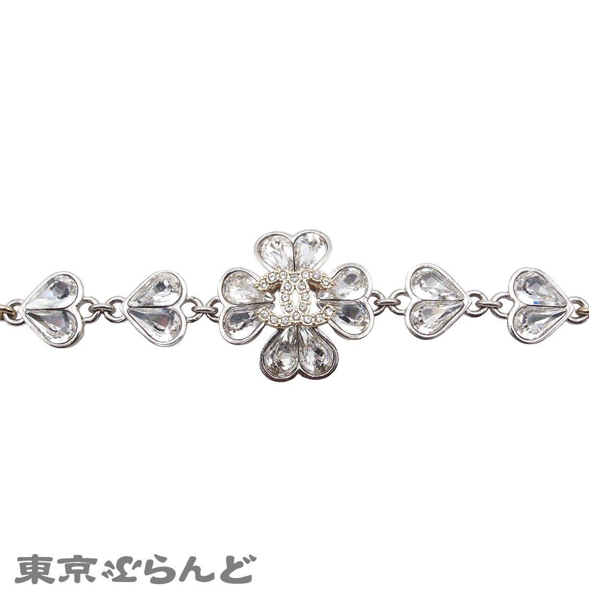 シャネル CHANEL ブレスレット シルバー ライトゴールド メタル ココ 