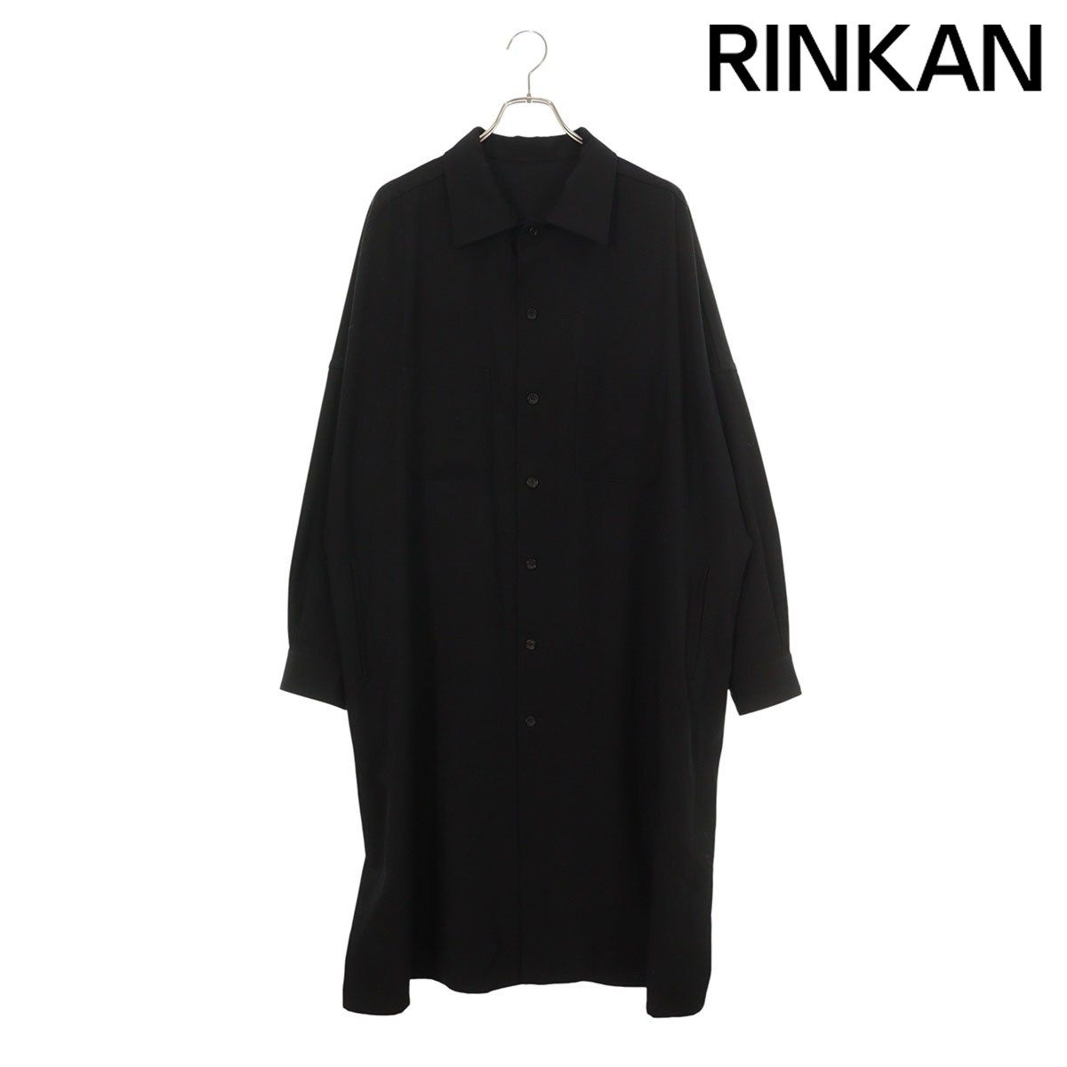 ヨウジヤマモトプールオム HJ-B01-100 ウールギャバロング長袖シャツ