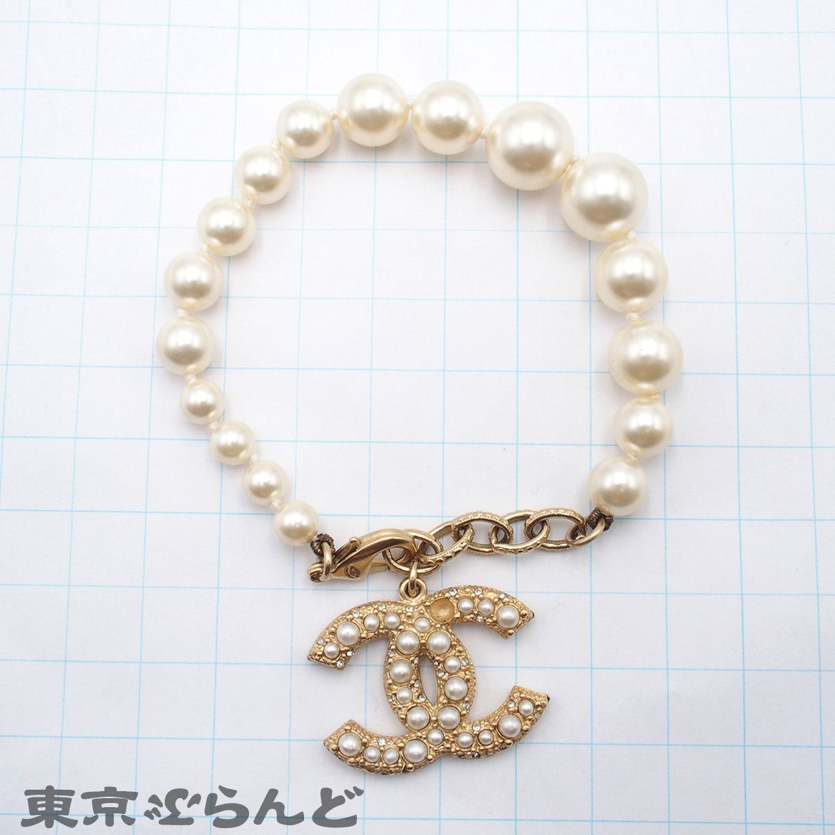 シャネル CHANEL ブレスレット ライトゴールド メタル ココマーク 