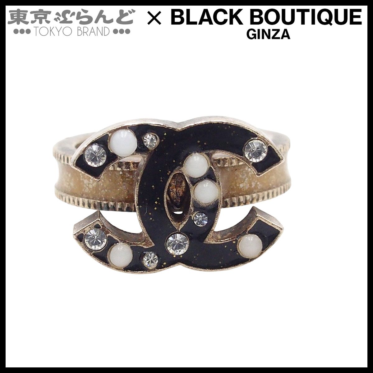 シャネル CHANEL リング エイジドゴールド メタル ココマーク フェイク