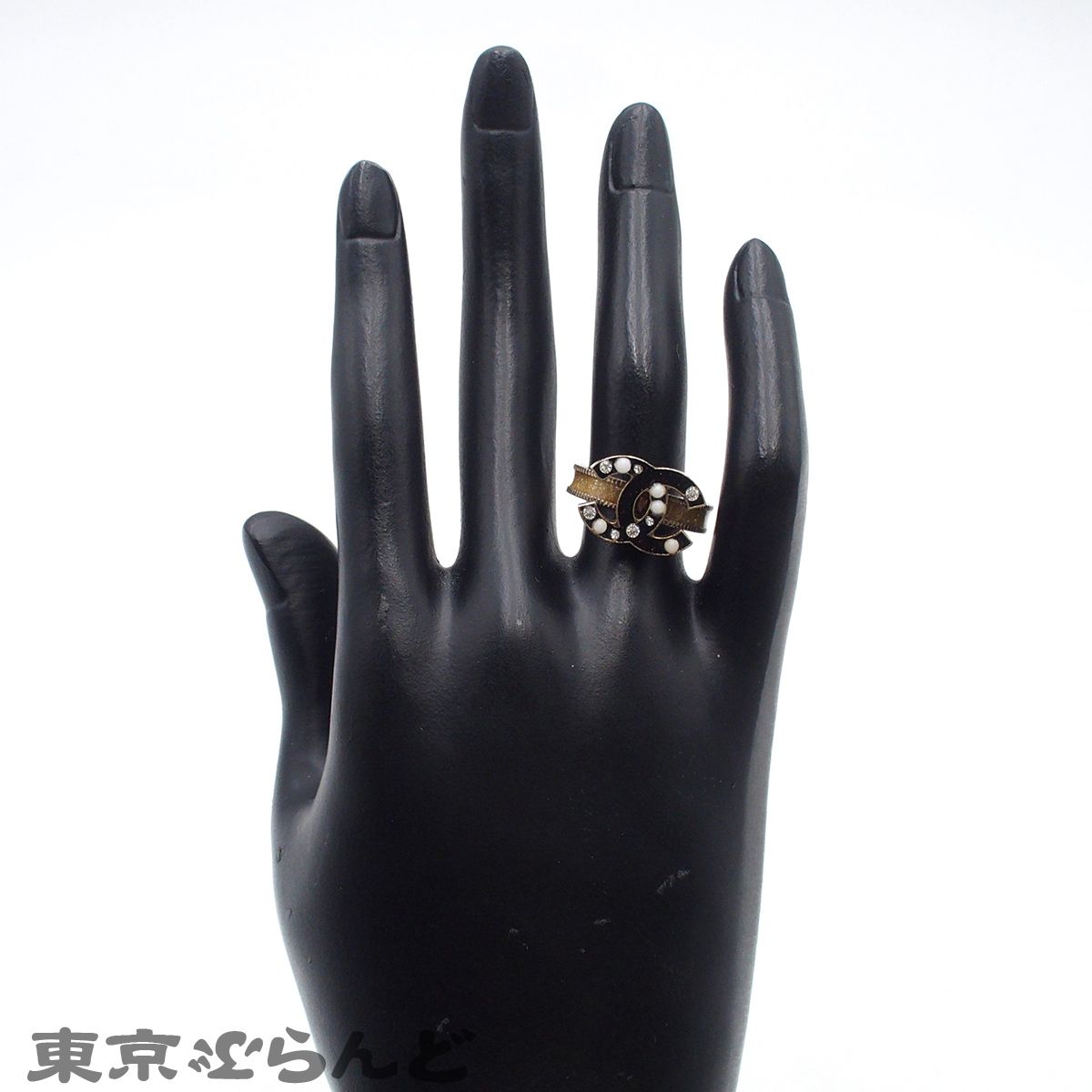 シャネル CHANEL リング エイジドゴールド メタル ココマーク フェイク 