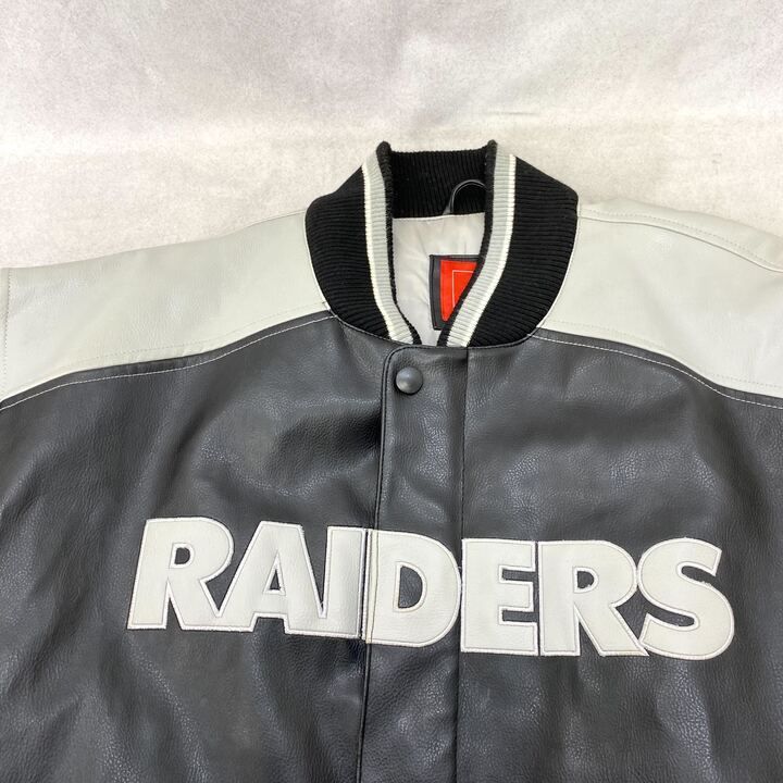 OAKLAND NFL ライダース レザージャケット アウター XXL ブラック