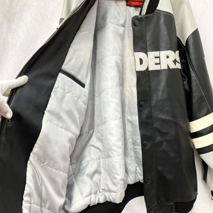 OAKLAND NFL ライダース レザージャケット アウター XXL ブラック