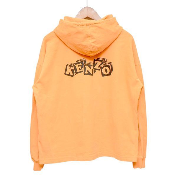 KENZO　ケンゾー　BOKE BOY TRAVELS　クロップドプルオーバーパーカー　ロゴプリントフーディ　FD52TS0324SE　8054000231409