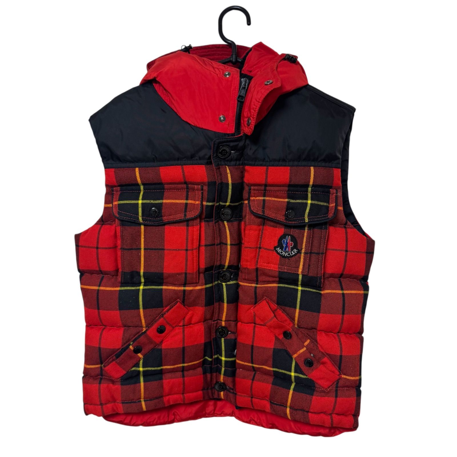 一点物】MONCLER モンクレール メンズ アウター ダウンベスト レッド