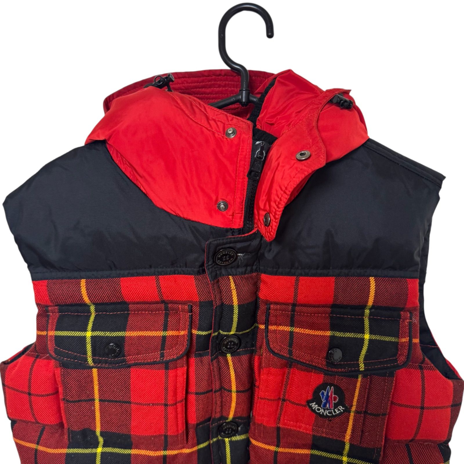 一点物】MONCLER モンクレール メンズ アウター ダウンベスト レッド
