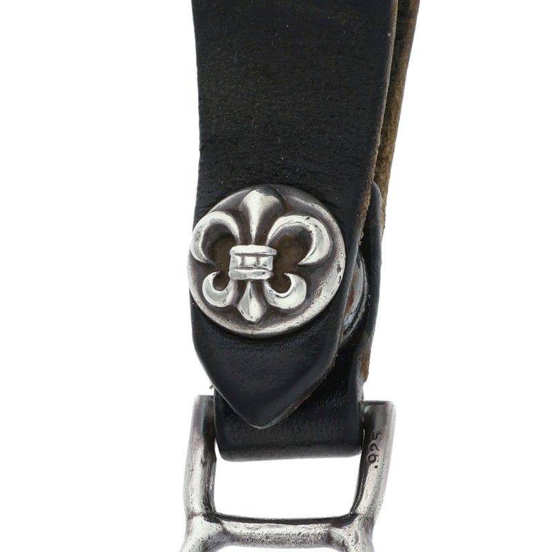クロムハーツ BELT LOOP BSフレアボールボタンレザーベルトループ