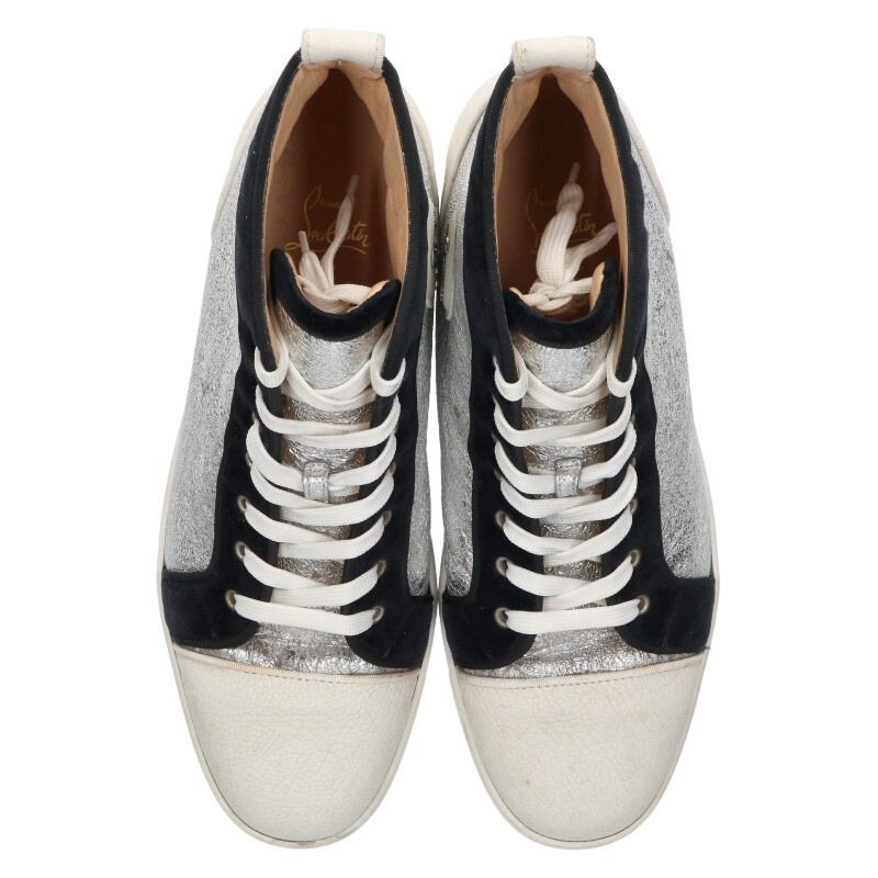 クリスチャンルブタン グリッターハイカットスニーカー メンズ 44.5