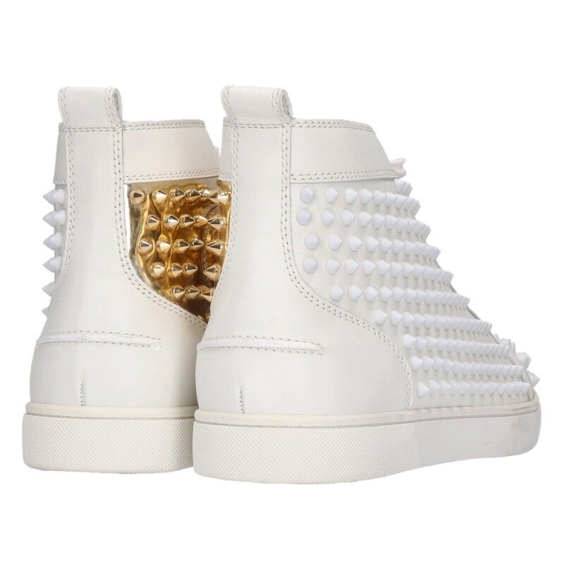 クリスチャンルブタン スタッズレザーハイカットスニーカー メンズ 44