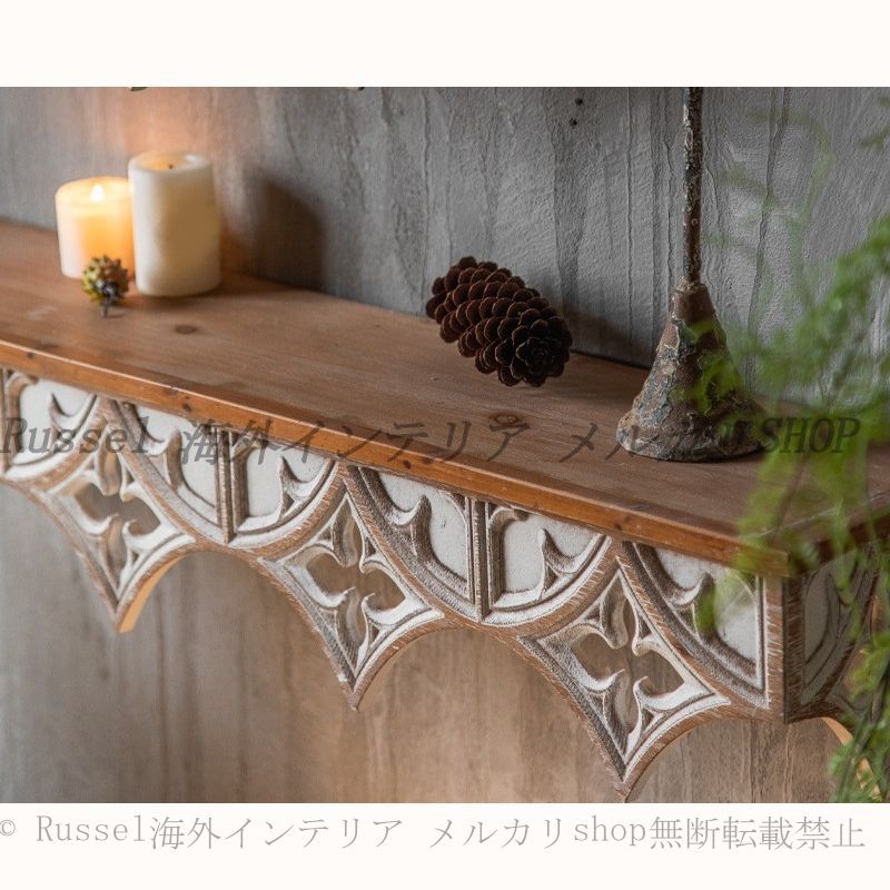 壁掛け シェルフ アンティーク調 木製 ゴシック おしゃれ かわいい