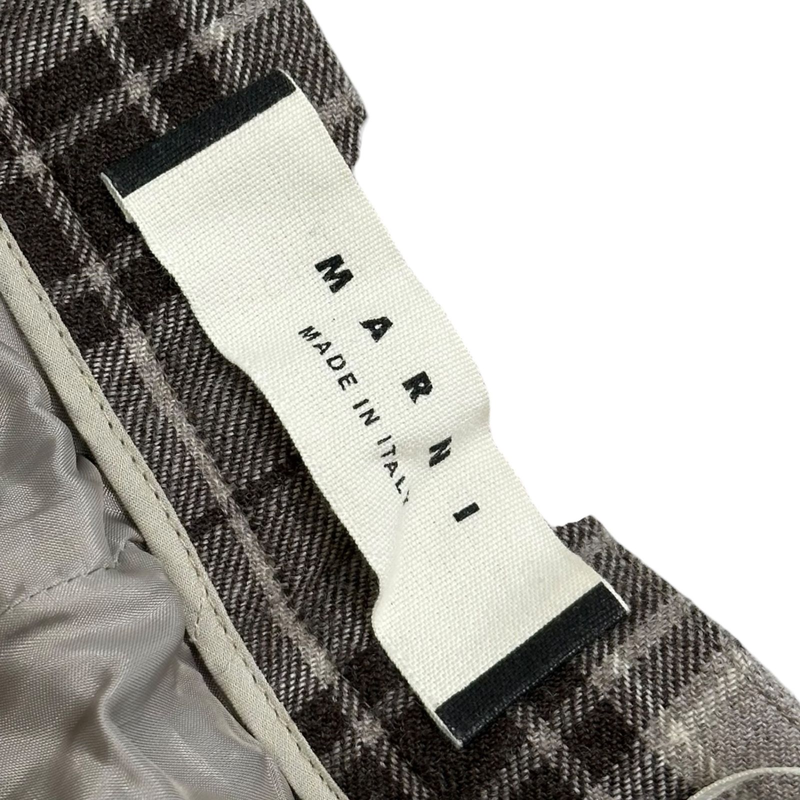 MARNI(マルニ) Wide Straight Tartan Check Wool Pants ワイド