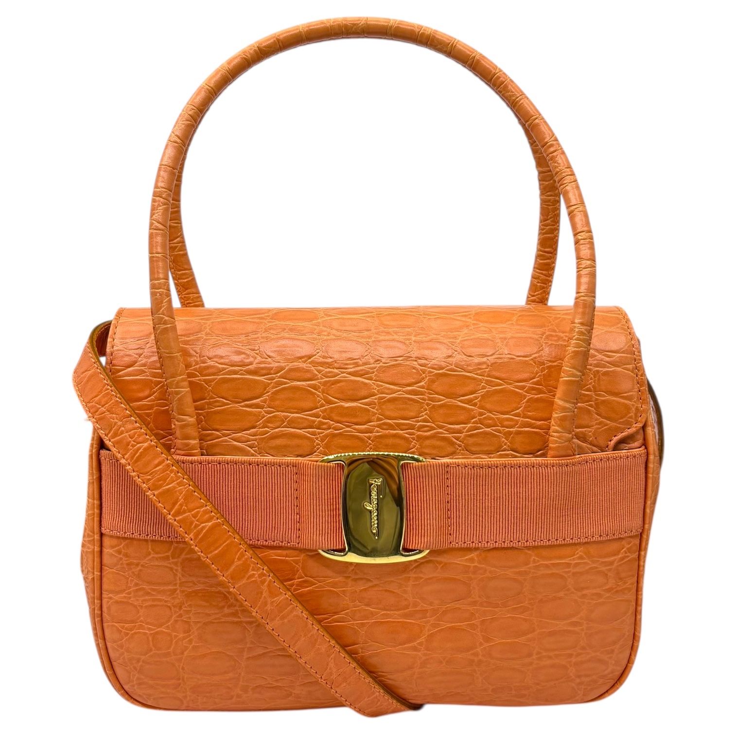 Salvatore Ferragamo(サルヴァトーレフェラガモ) Vara Croco Embossed