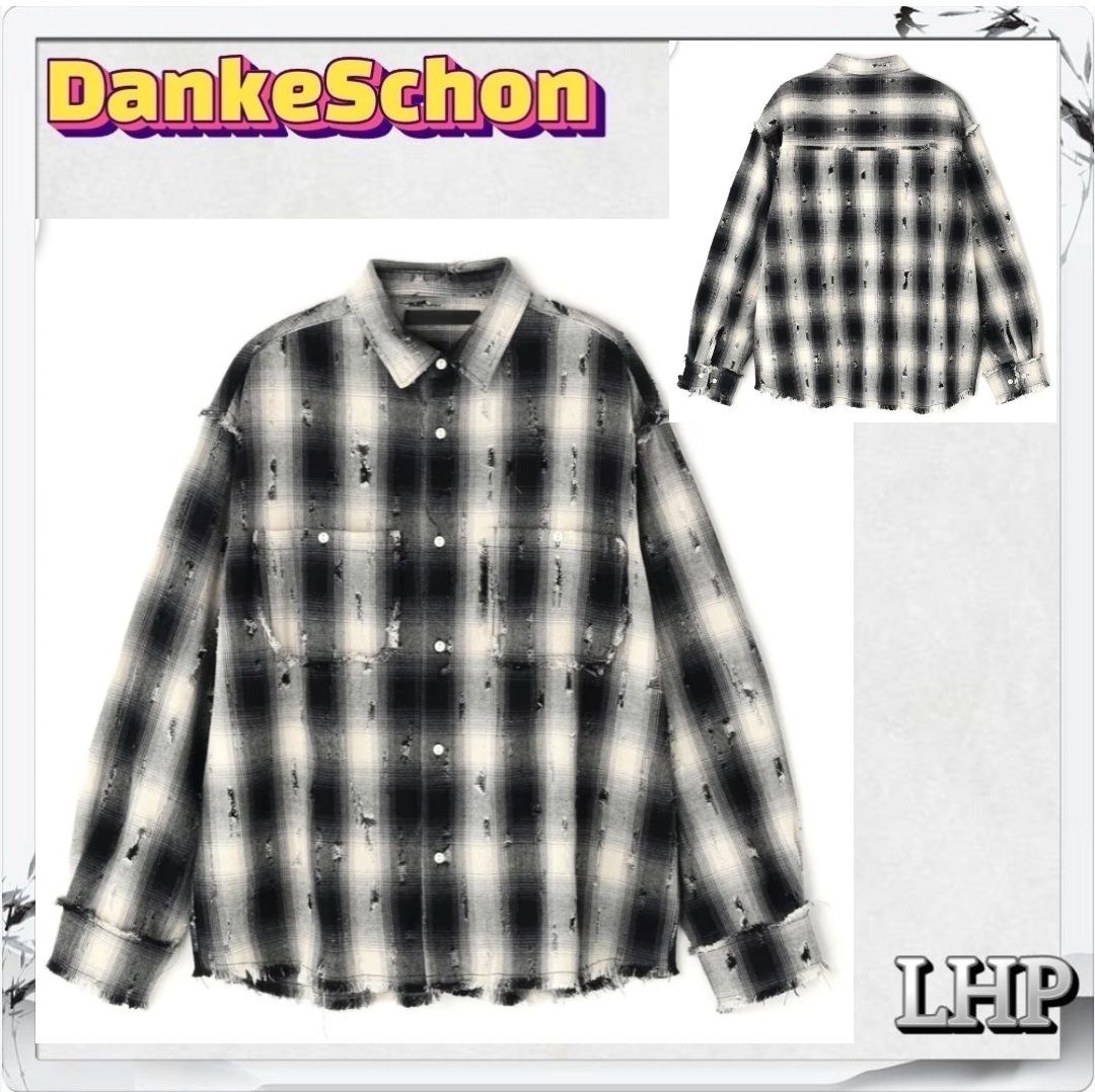 正規品 LHP DankeSchon ダンケシェーン トップス 長袖 ロングスリーブ シャツ チェック
