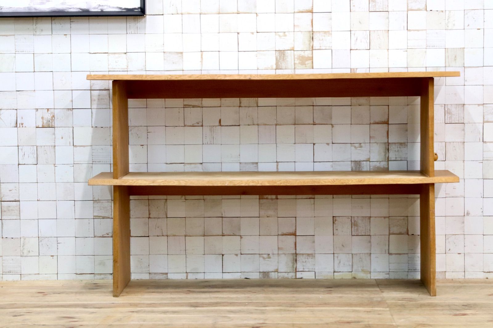 GMIK723○オーク材 オープンシェルフ ラック 棚 店舗什器 ナチュラル