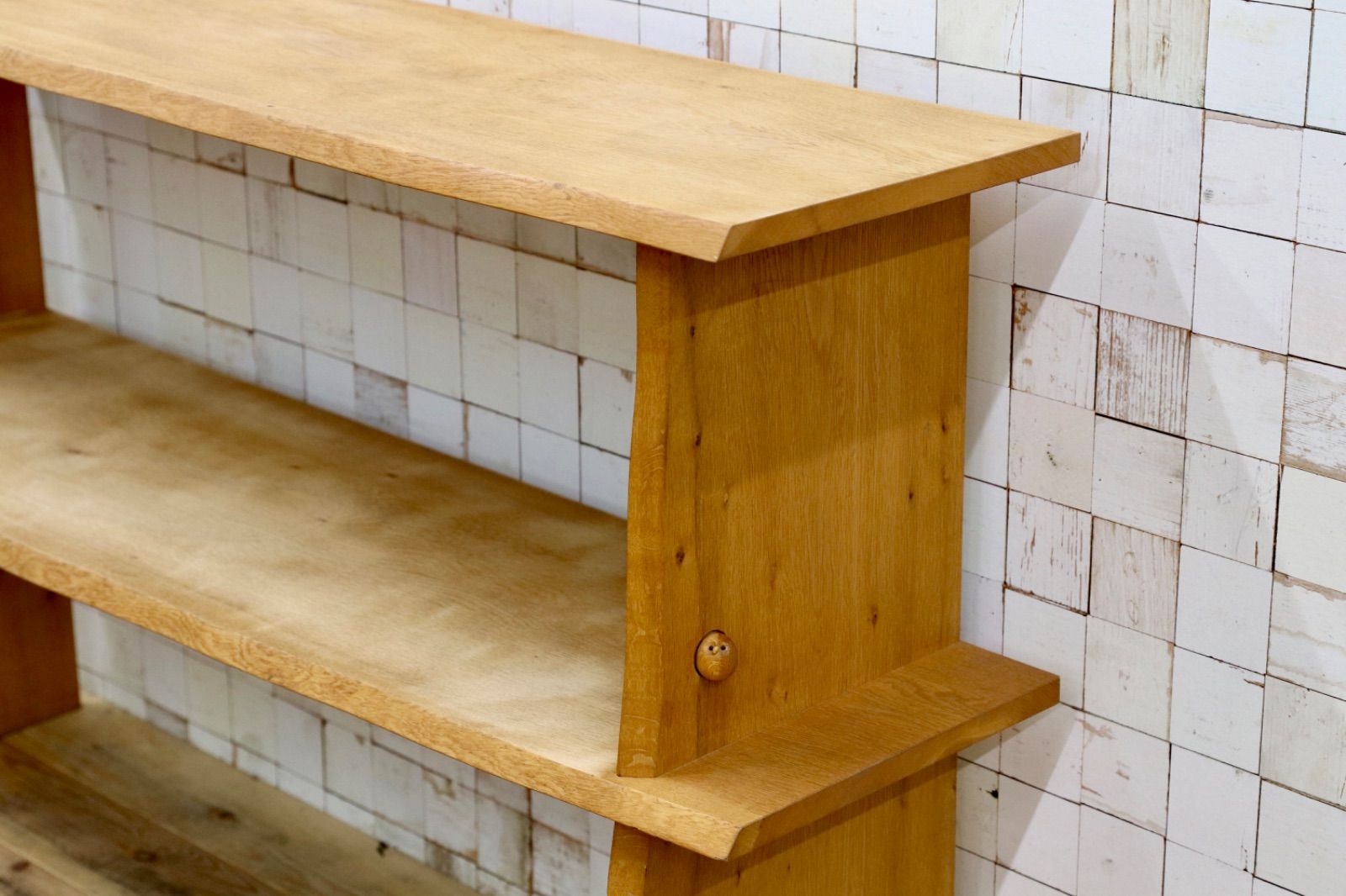 GMIK723○オーク材 オープンシェルフ ラック 棚 店舗什器 ナチュラル