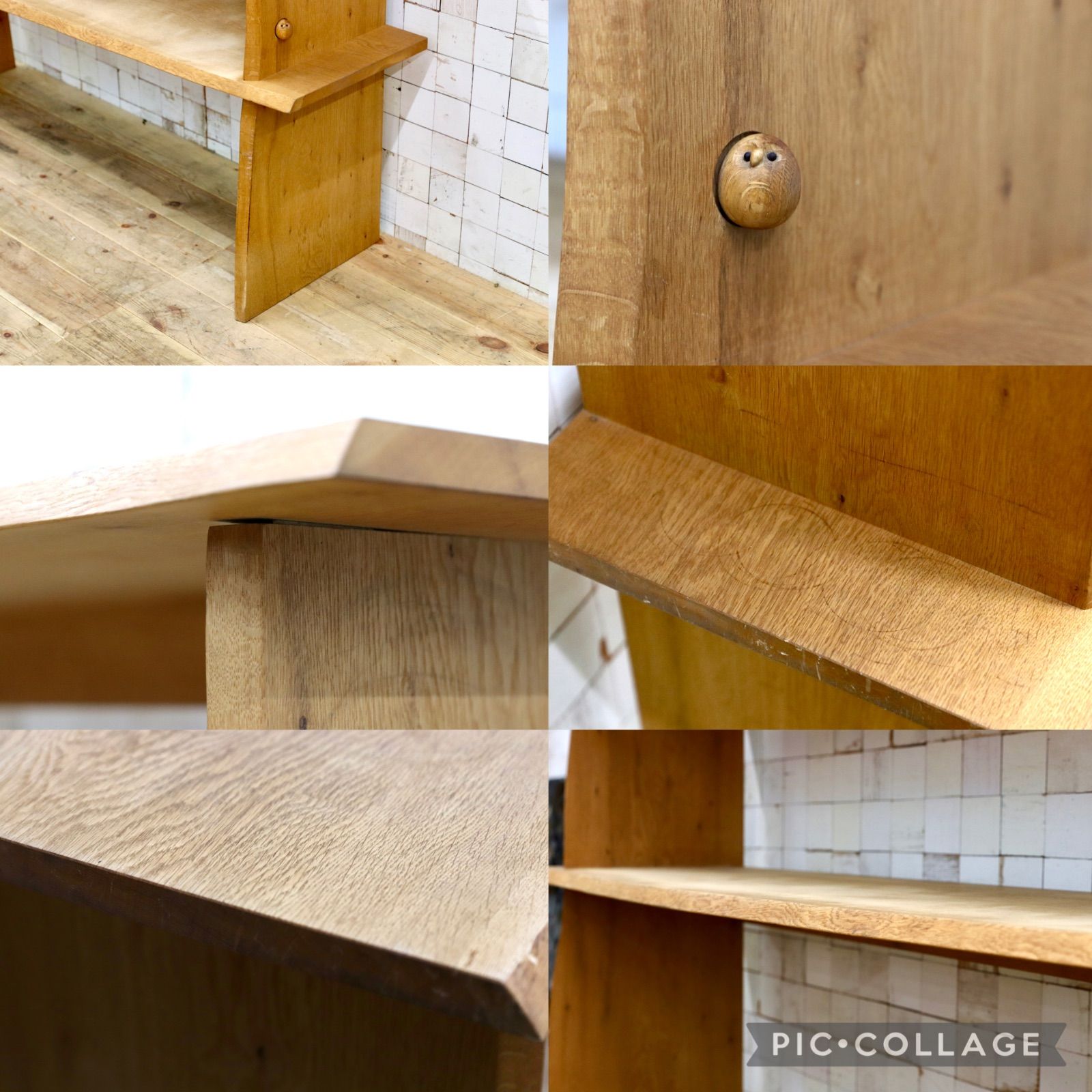 GMIK723○オーク材 オープンシェルフ ラック 棚 店舗什器 ナチュラル