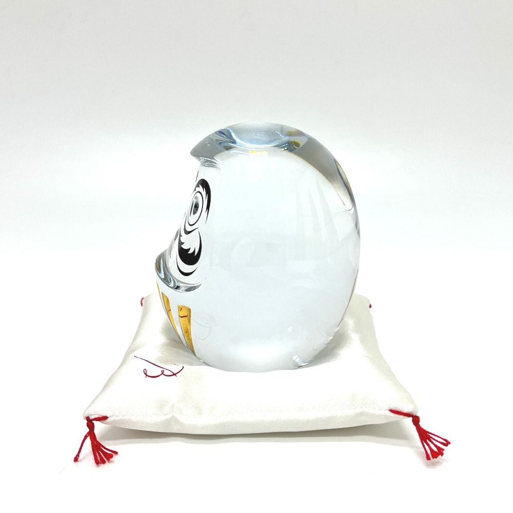 Baccarat バカラ オブジェ ダルマ 座布団付き クリスタルガラス クリア