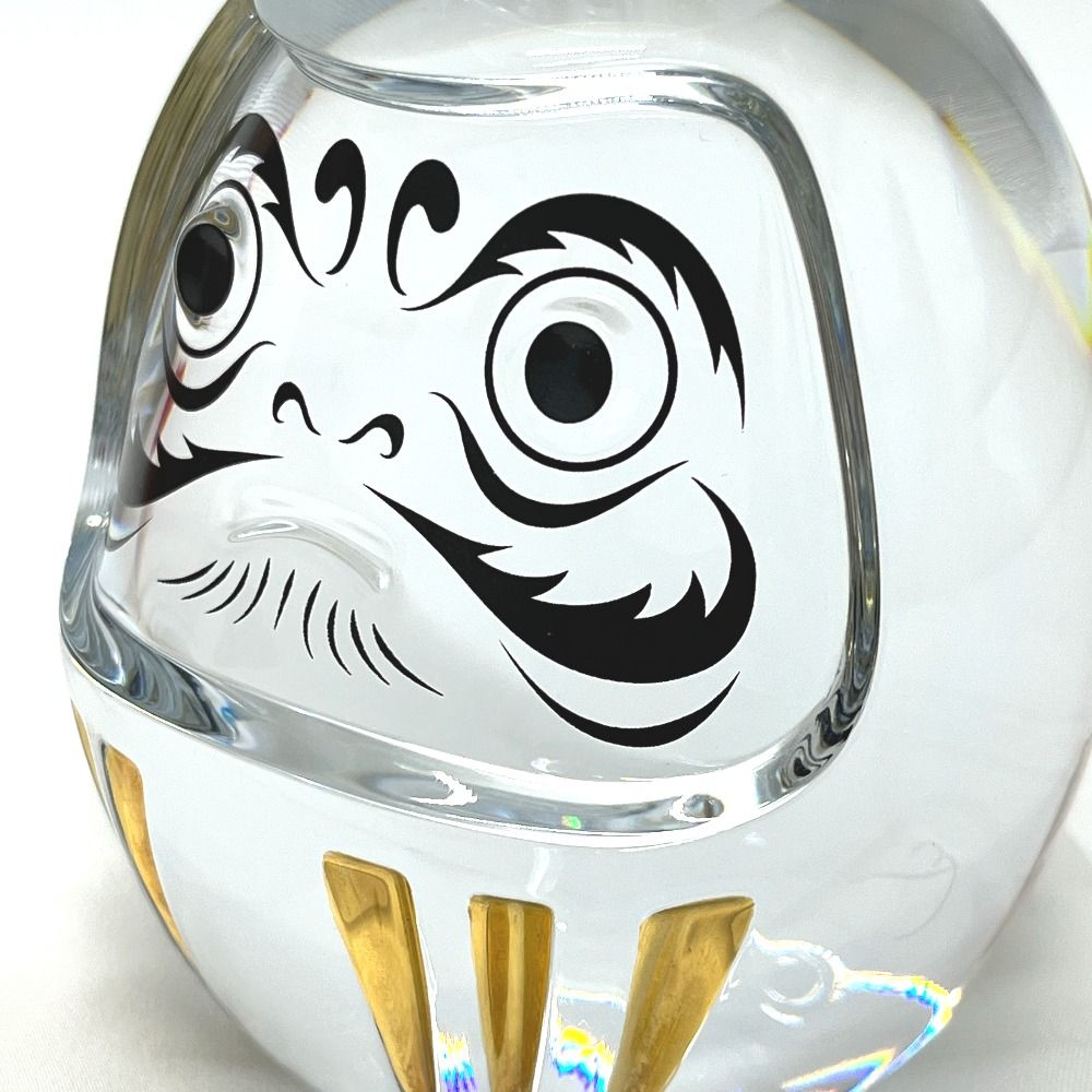Baccarat バカラ オブジェ ダルマ 座布団付き クリスタルガラス クリア
