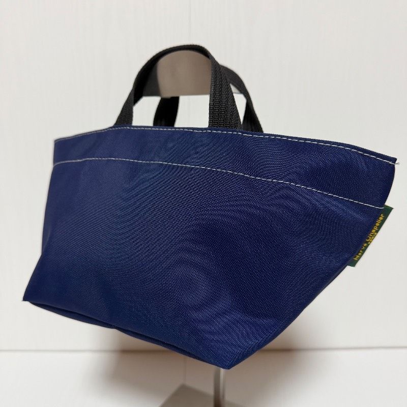 Herve Chapelier エルベシャプリエ 舟型トートバッグ S ネイビー 刺繍