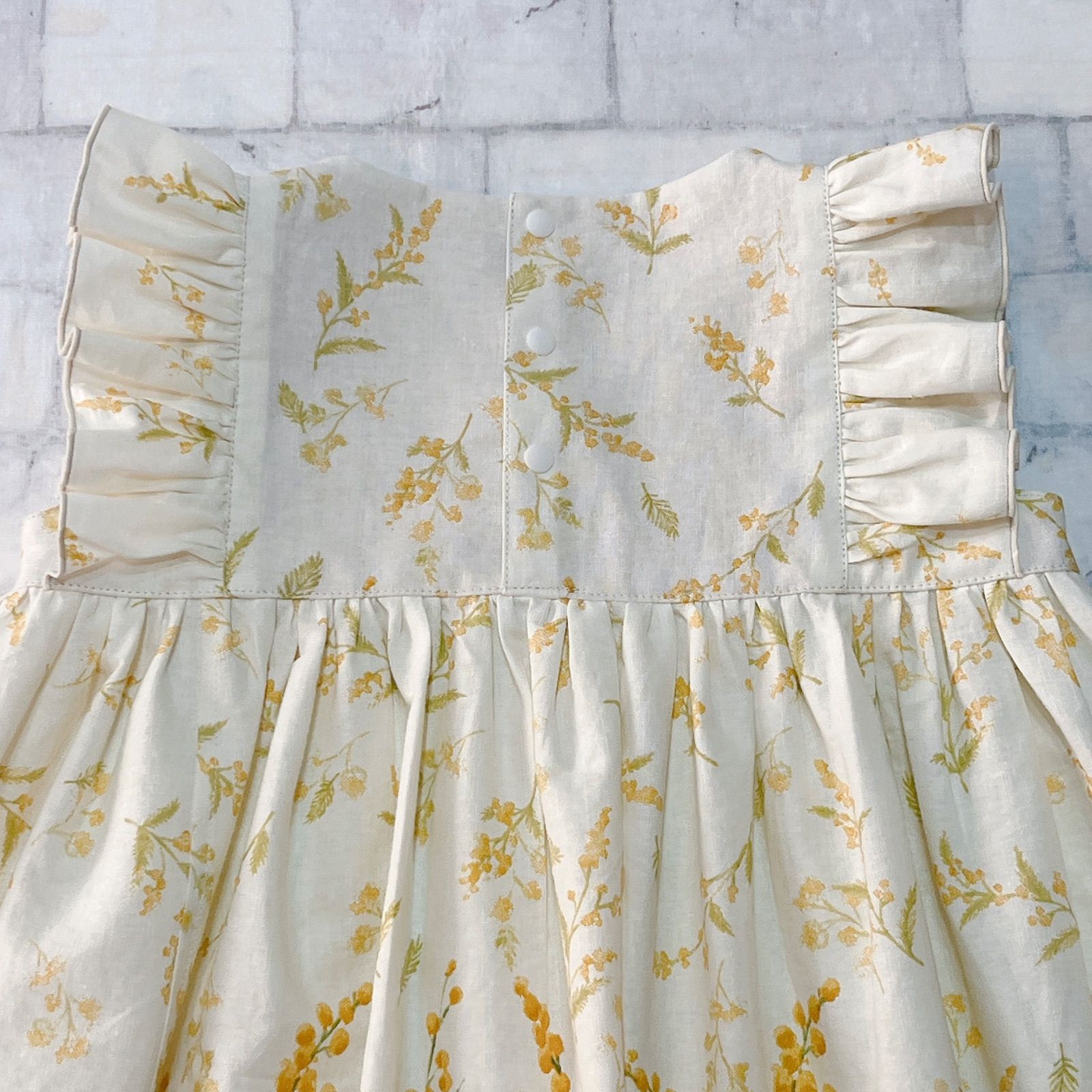 ビオラワンピース ミモザ 100サイズ ハンドメイド - メルカリ