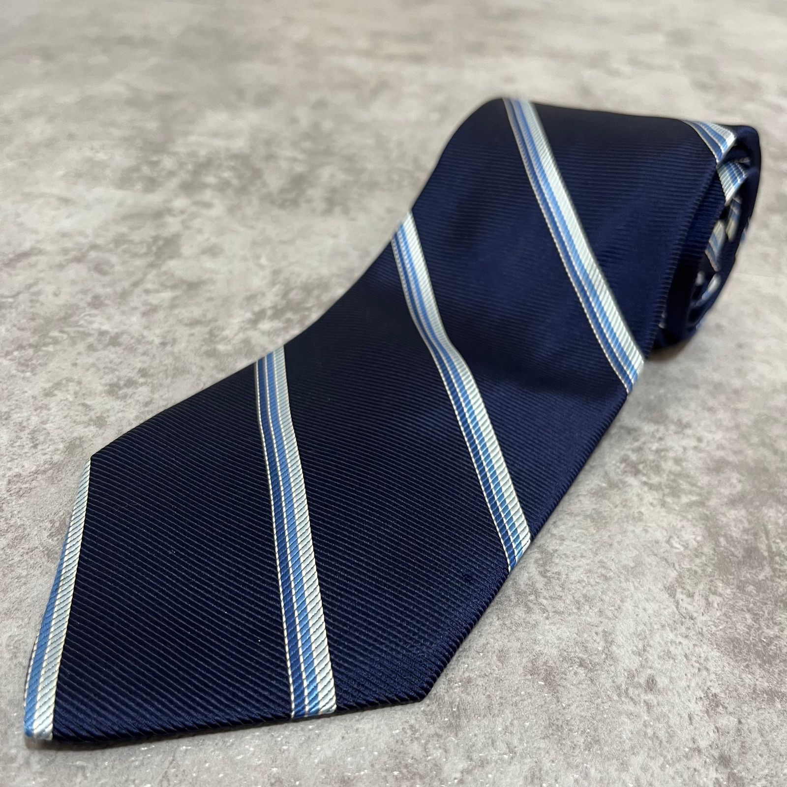 Brooks Brothers】レジメンタルストライプネクタイ ネイビー バイ