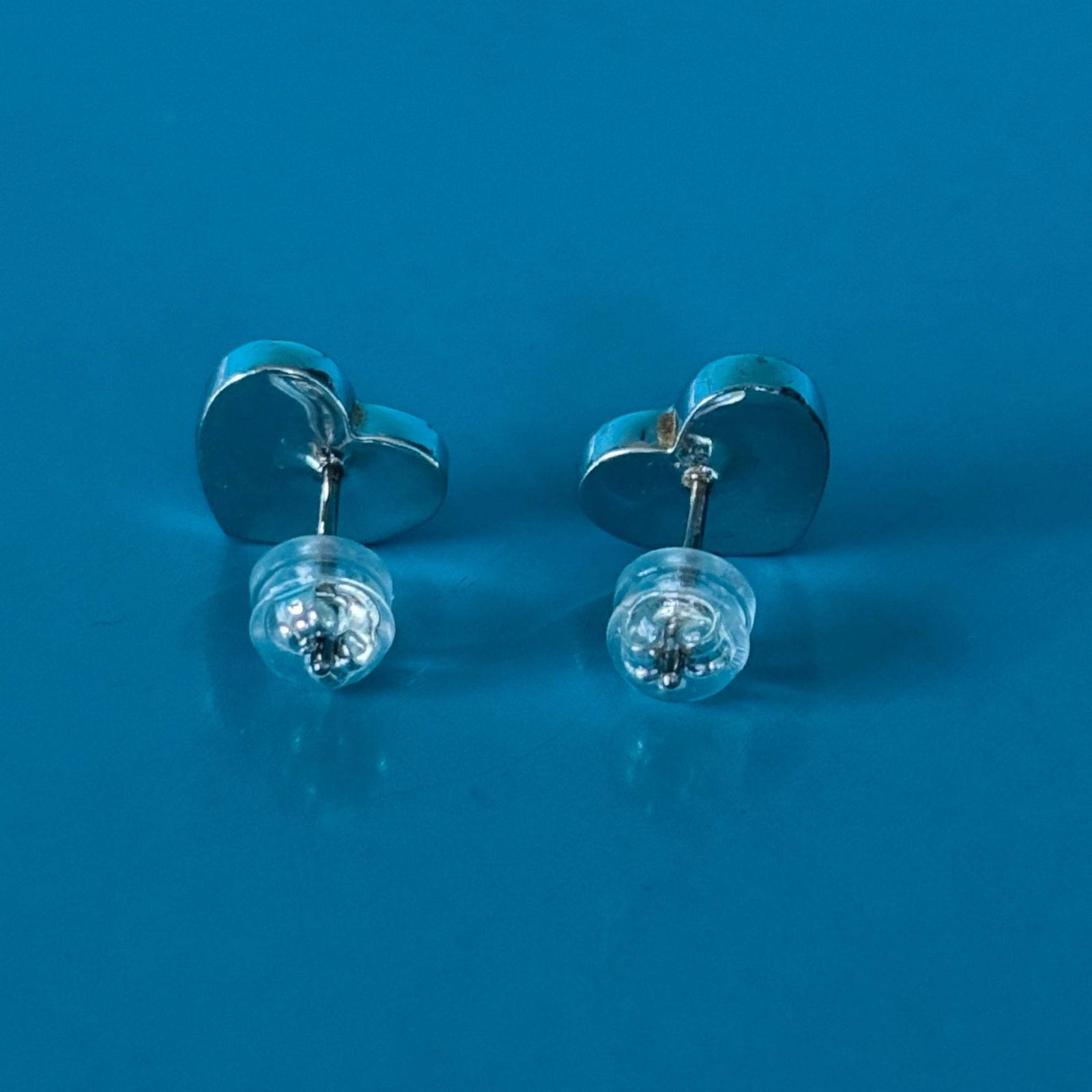 A154 Christian Dior ディオール ハート ピアス シルバー ロゴ 