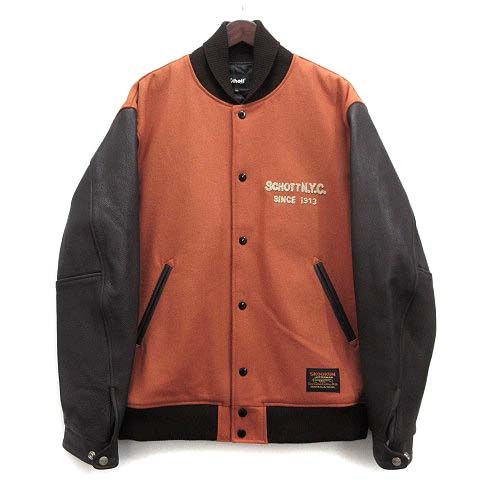 ショット SCHOTT スクーカム SKOOKUM コラボ スタジャン 袖革
