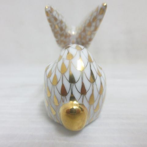 【美品】HEREND ヘレンド 干支 置物 兎 ウサギ 卯 うさぎ フィギュリン Herend ヘレンド 干支 2011 うさぎ 卯 置物 ゴールド フィギュリン 兎