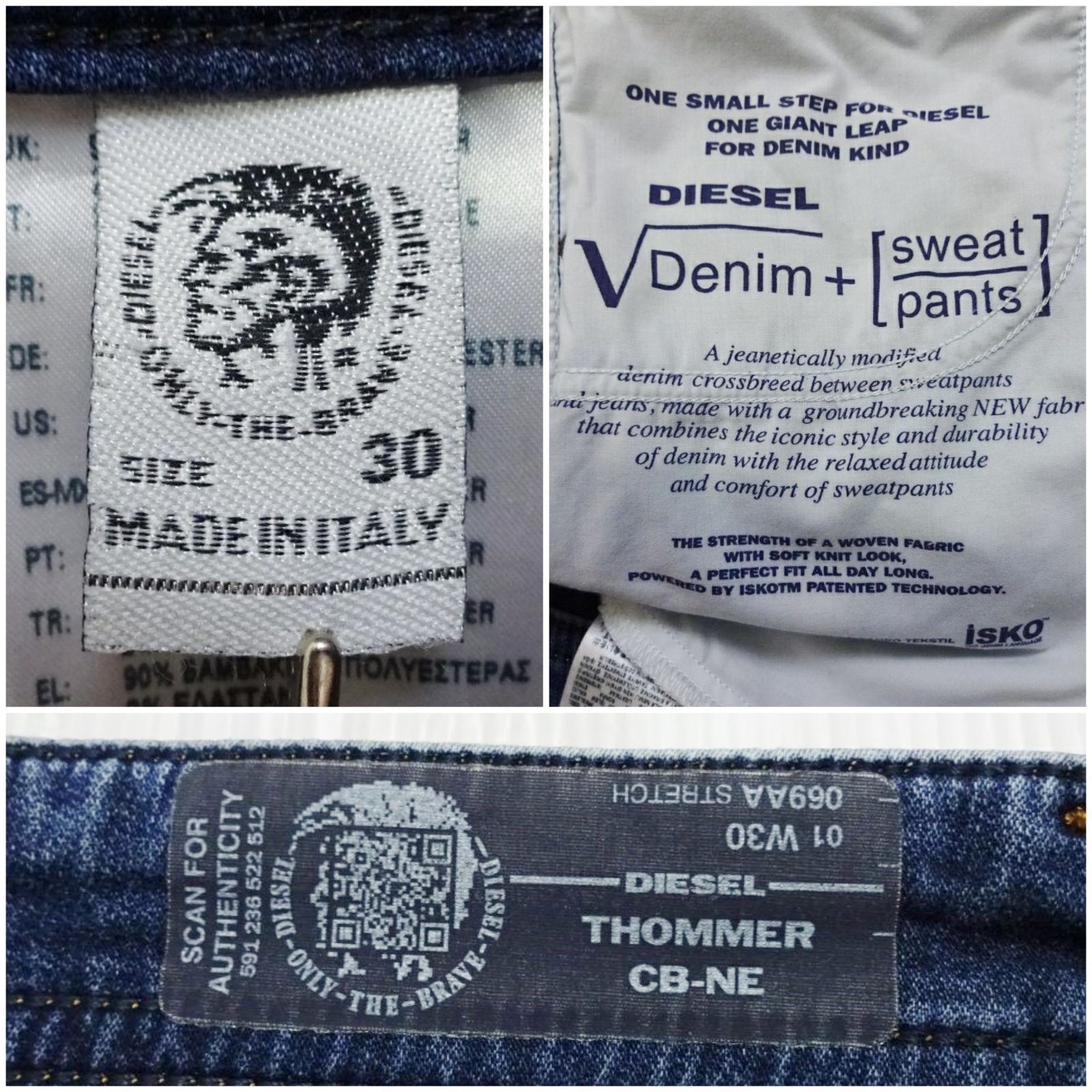 DIESEL ディーゼル ジョグジーンズ THOMMER CB-NE / W30 メンズ M ～ S 